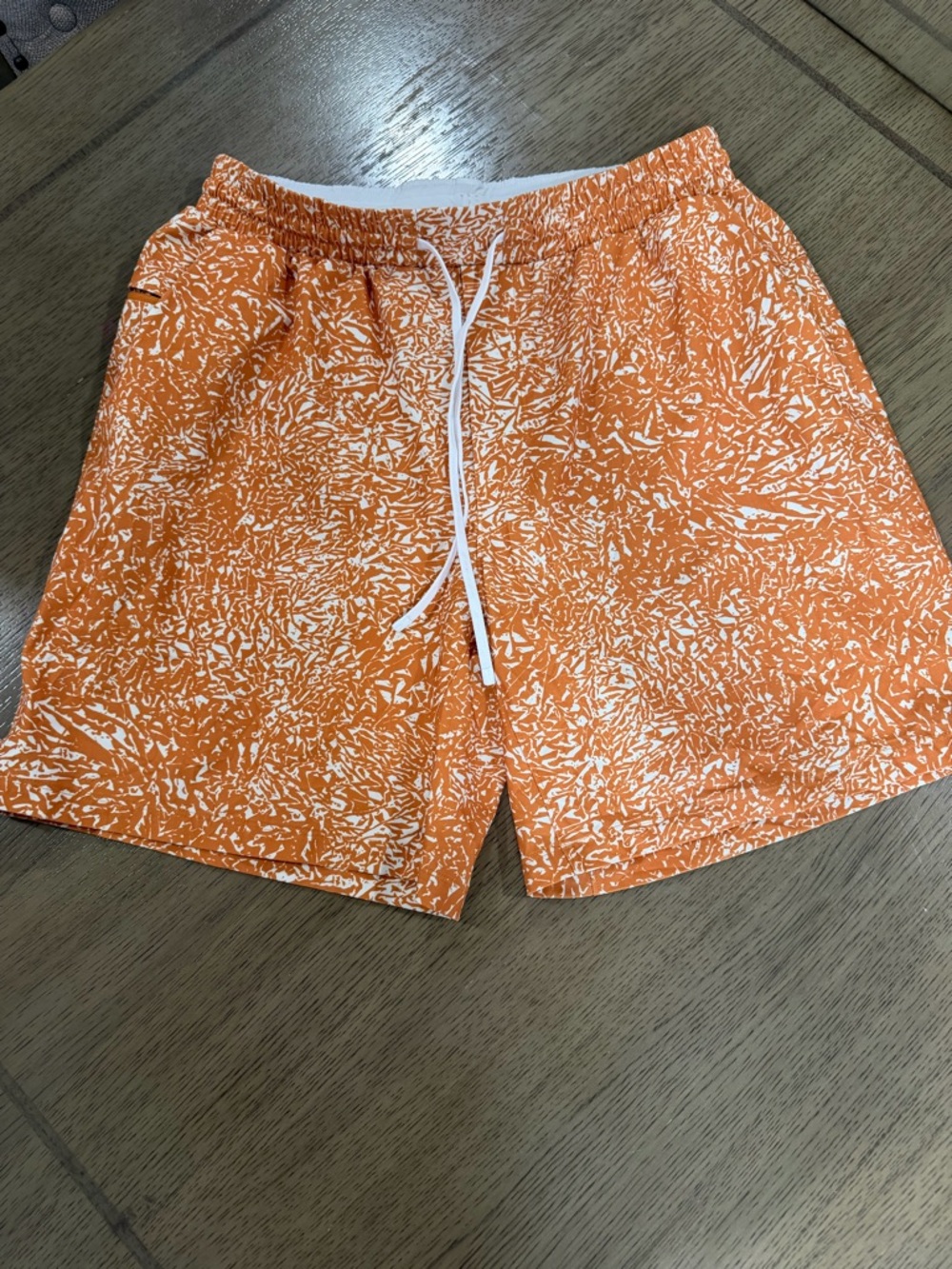 lululemon athletica Orange & White Athletic Shorts